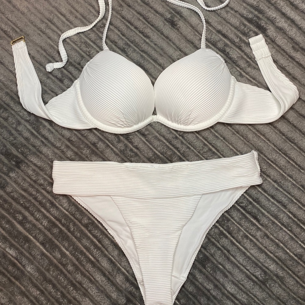 White H&M swimsuit